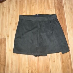 Altar'd State Olive Green Faux  Suede Skort Large